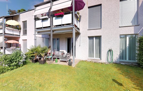 Gartensitzplatz und optimaler Grundriss